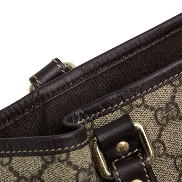 GUCCI Brown Leather Tote Bag - Picture 6 of 12